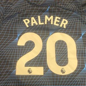 Chelsea Cole Palmer Black and Blue Soccer Jersey